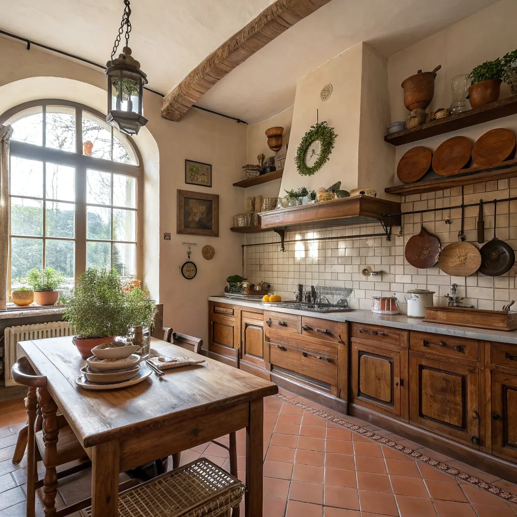 A traditional Italian kitchen in Florence